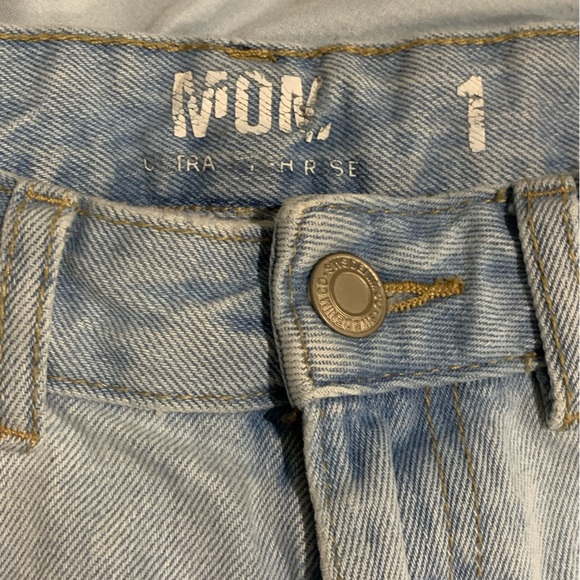 Forever21 Denim High Rise Rip Mom Jeans - Picture 5 of 5